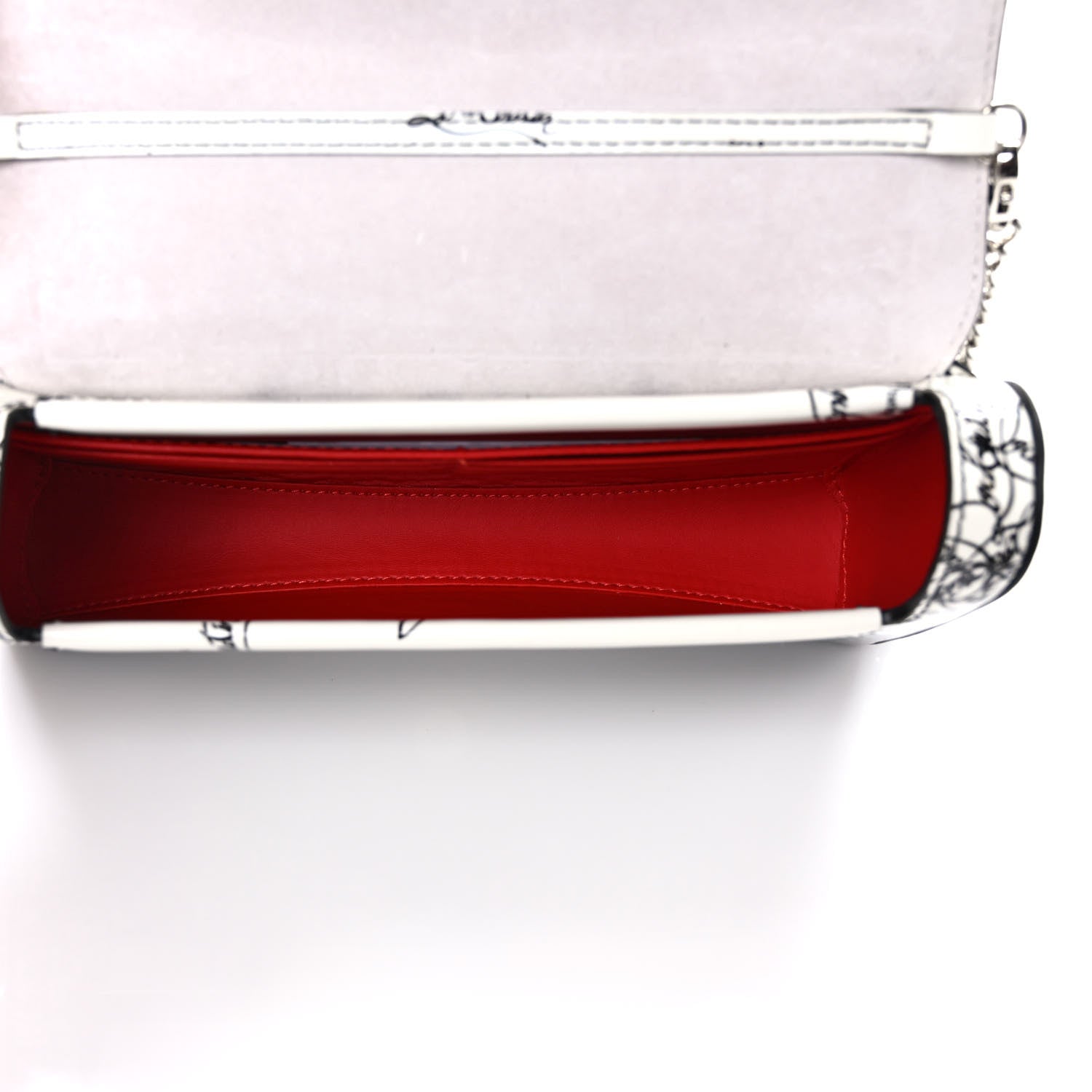 Christian Louboutin Patent Degraloubi RubyLou Clutch Snow Black 5 of 9