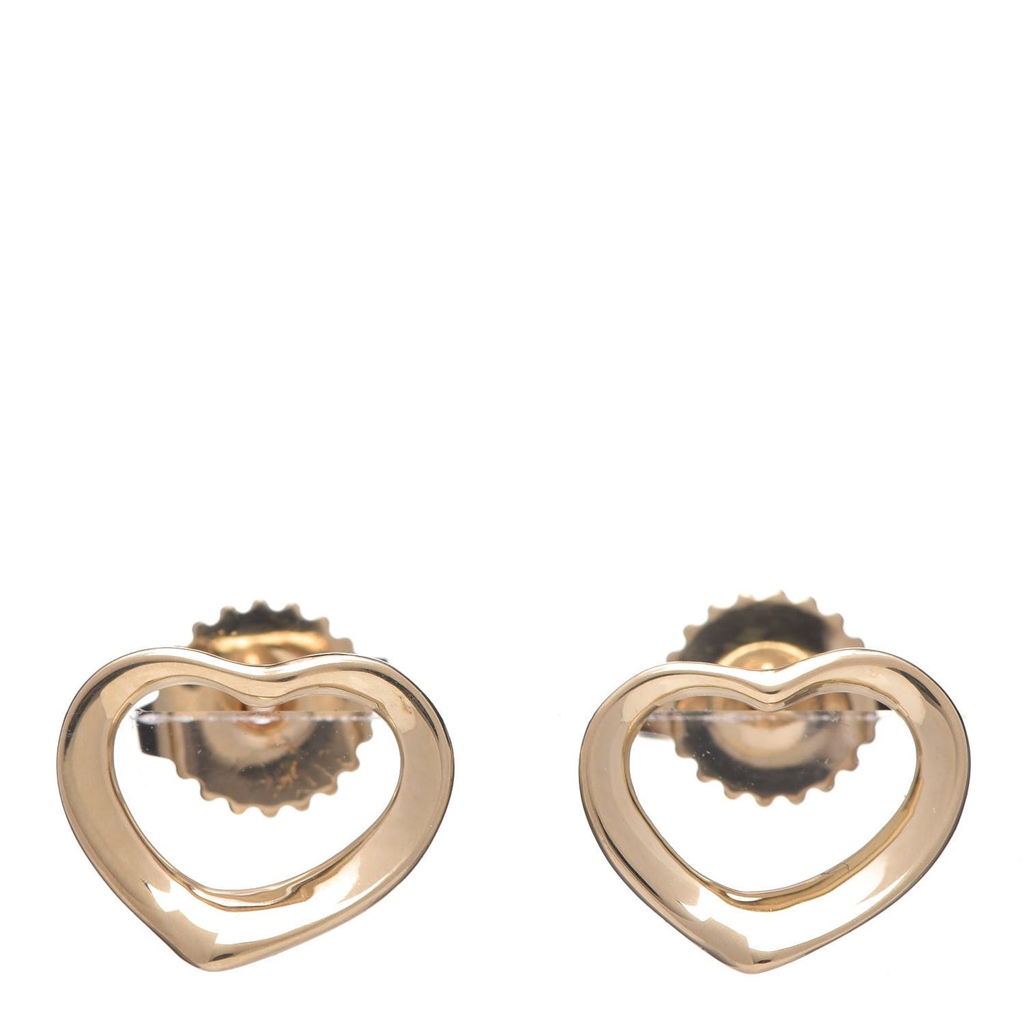 18K Yellow Gold 11mm Elsa Peretti Open Heart Earrings
