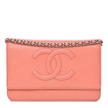 Chanel Caviar Timeless CC Wallet On Chain WOC Pink 2 of 24