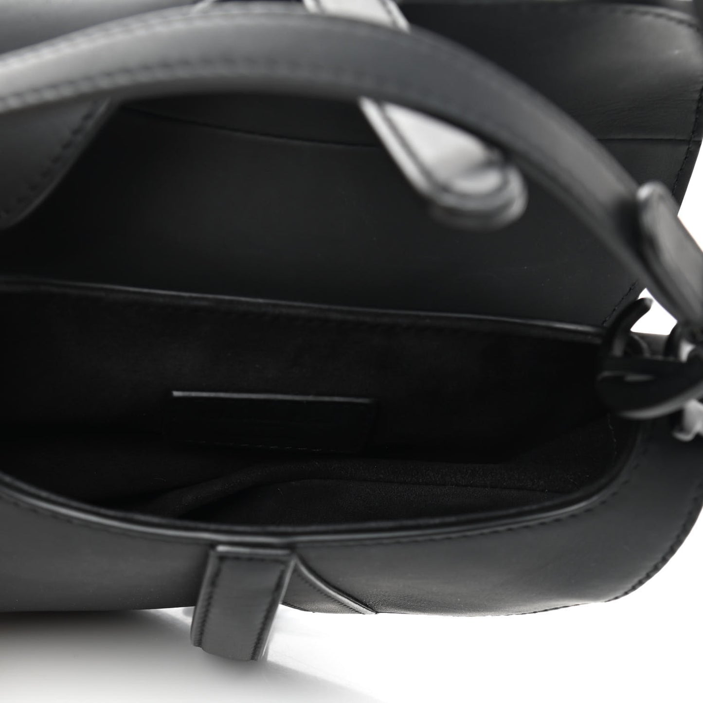 Ultra Matte Calfskin Mini Saddle Bag Black