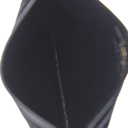 Saint Laurent Grain De Poudre Matelasse Chevron Monogram Credit Card Case Black 5 of 8
