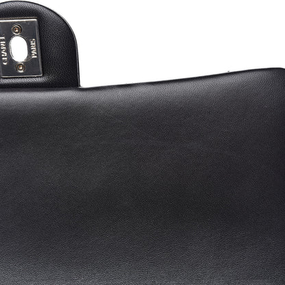 Chanel Lambskin Quilted Resin Bi-Color Chain Flap Bag Black 11 of 13