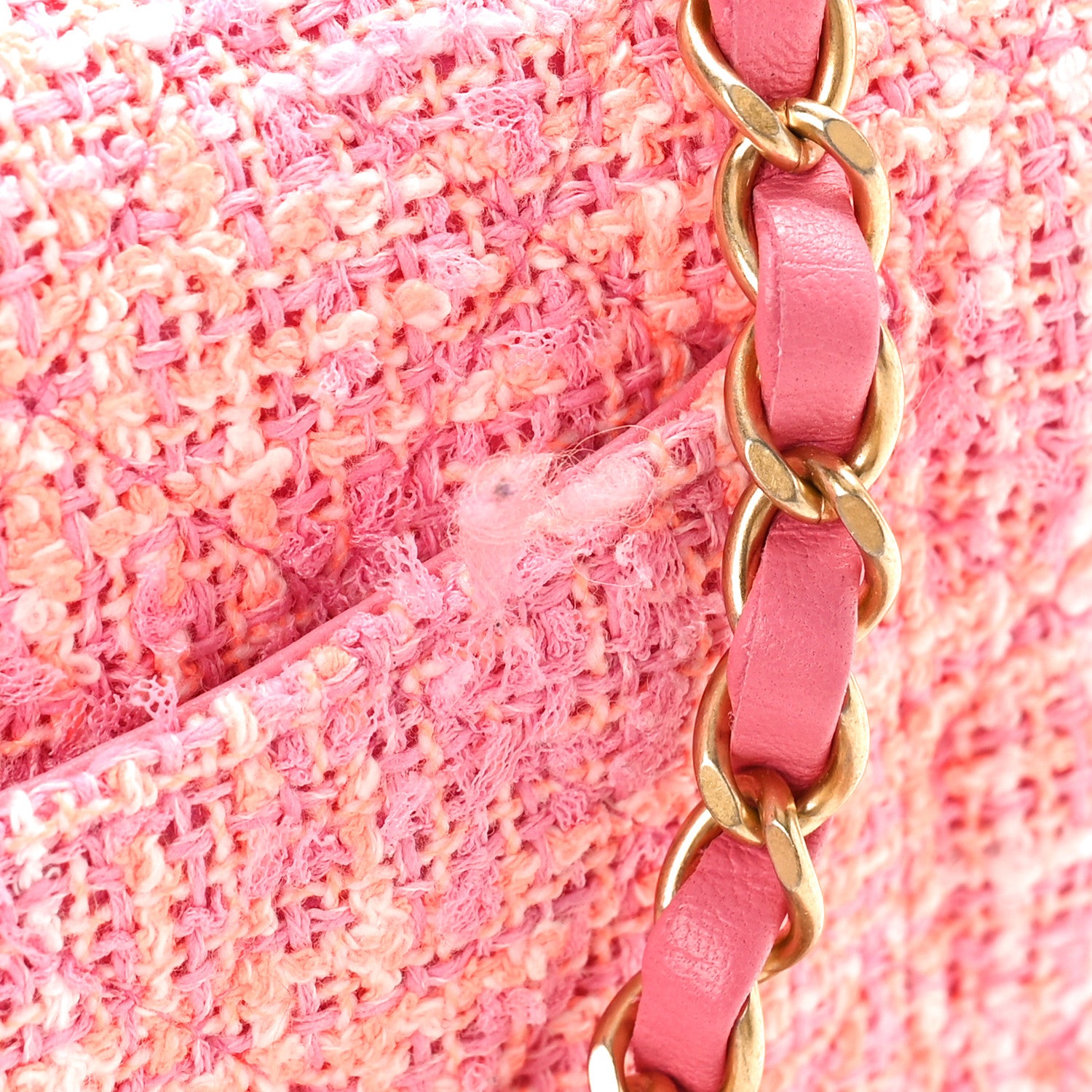 Chanel Tweed Quilted Mini Rectangular Flap Pink Multicolor 9 of 12