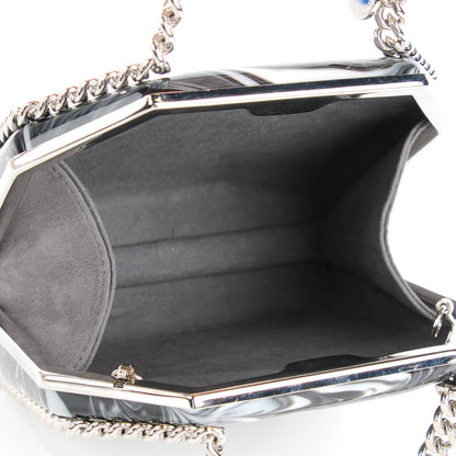 Stella McCartney Marbled Enamel Falabella Crossbody Clutch Black 5 of 6