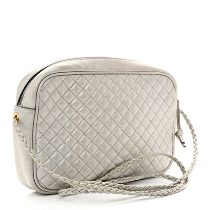 Gucci Laminated Nappa Web Trapuntata Small GG Shoulder Bag Argento 3 of 12