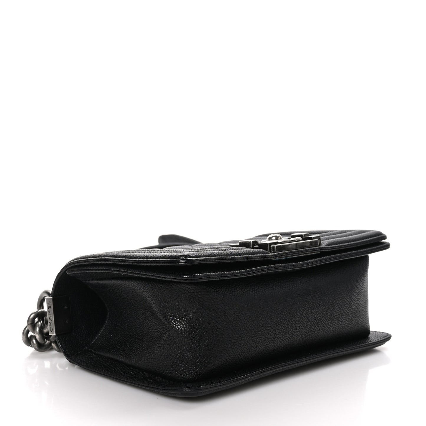 Caviar Quilted Small Boy Flap Black