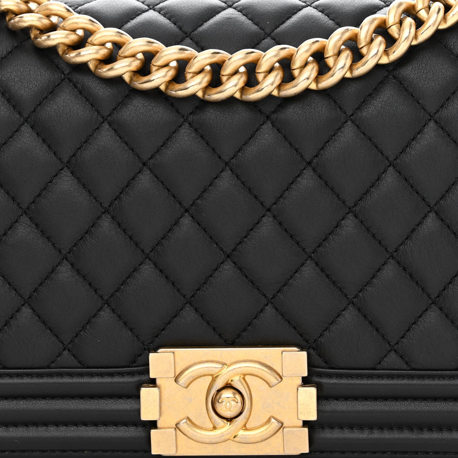 Chanel Calfskin Quilted Medium Boy Flap Black 8 of 11