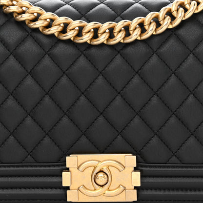 Chanel Calfskin Quilted Medium Boy Flap Black 8 of 11