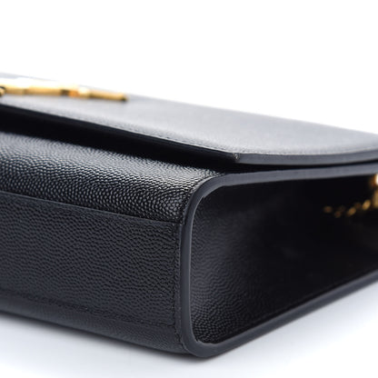 Saint Laurent Grain De Poudre Medium Classic Monogram Kate Satchel Black 7 of 15