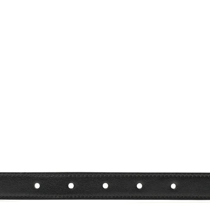 Gucci Calfskin Rectangular Buckle Reversible Thin Belt 85 34 Black Rosso Ancora 4 of 8