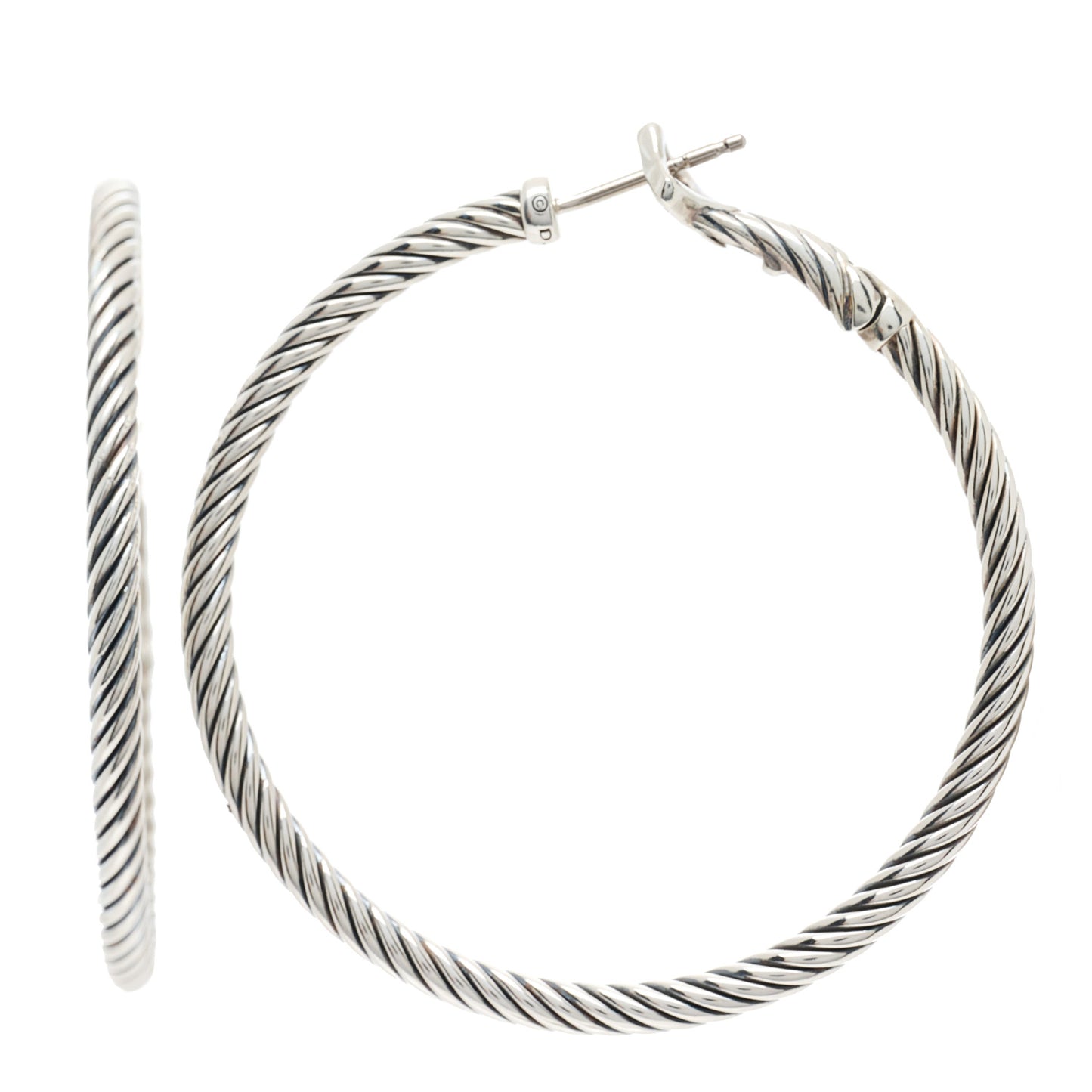 Sterling Silver Medium Cable Classics Hoop Earrings