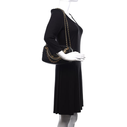 Chanel Lambskin Quilted All About Chains Camera Bag Black 2 of 11