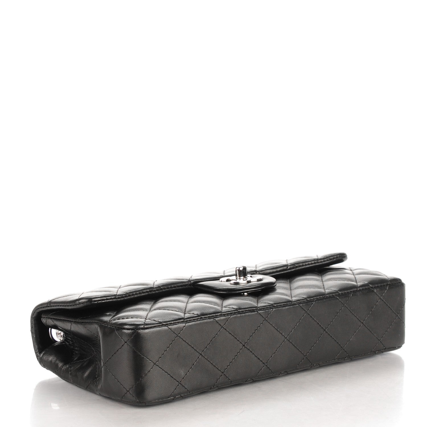 Chanel Lambskin Quilted East West Flap Black 4 of 8