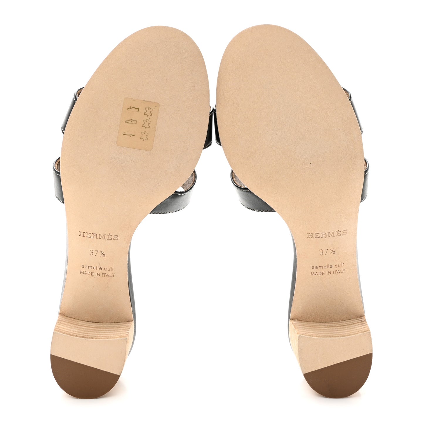 Calfskin Oasis Sandals 37.5 Black