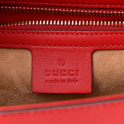 Gucci Calfskin Sylvie Top Handle Bag Hibiscus Red 6 of 20