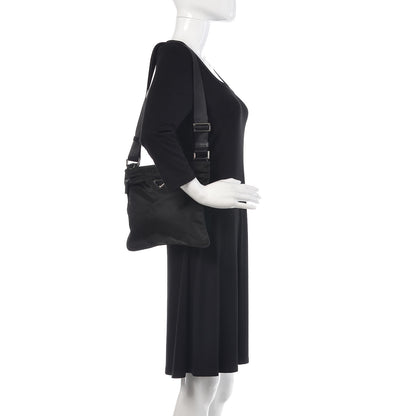 Prada Nylon Flat Messenger Bag Black 2 of 9