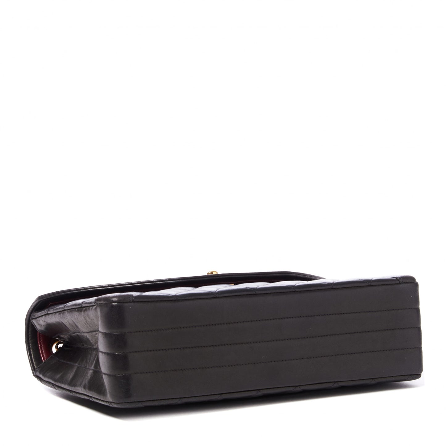 Lambskin Quilted Medium Single Flap Black