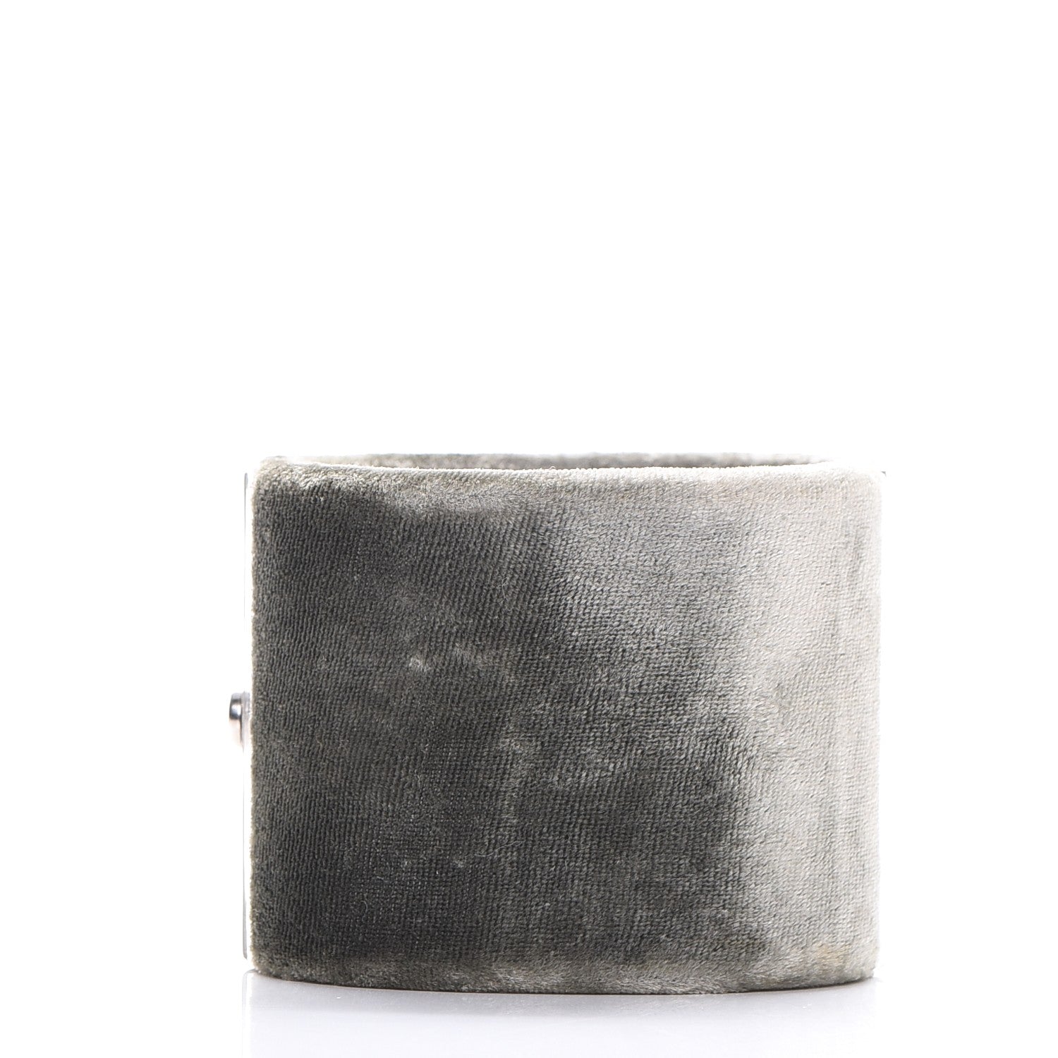 Chanel Velvet CC Cuff Silver Grey 3 of 10