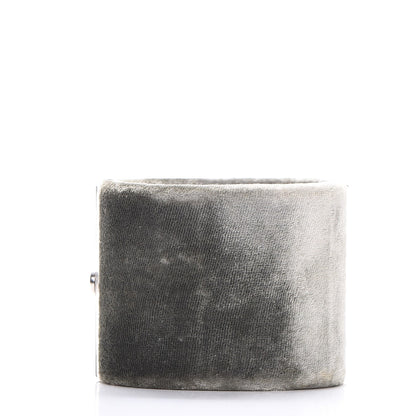 Chanel Velvet CC Cuff Silver Grey 3 of 10