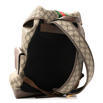 Gucci GG Supreme Monogram Medium Ophidia Double Buckle Backpack Brown 7 of 43