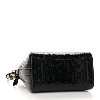 Givenchy Calfskin Crocodile Embossed Mini Antigona Black 4 of 9