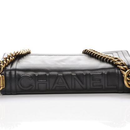 Chanel Glazed Calfskin Medium Boy Flap Black 5 of 11