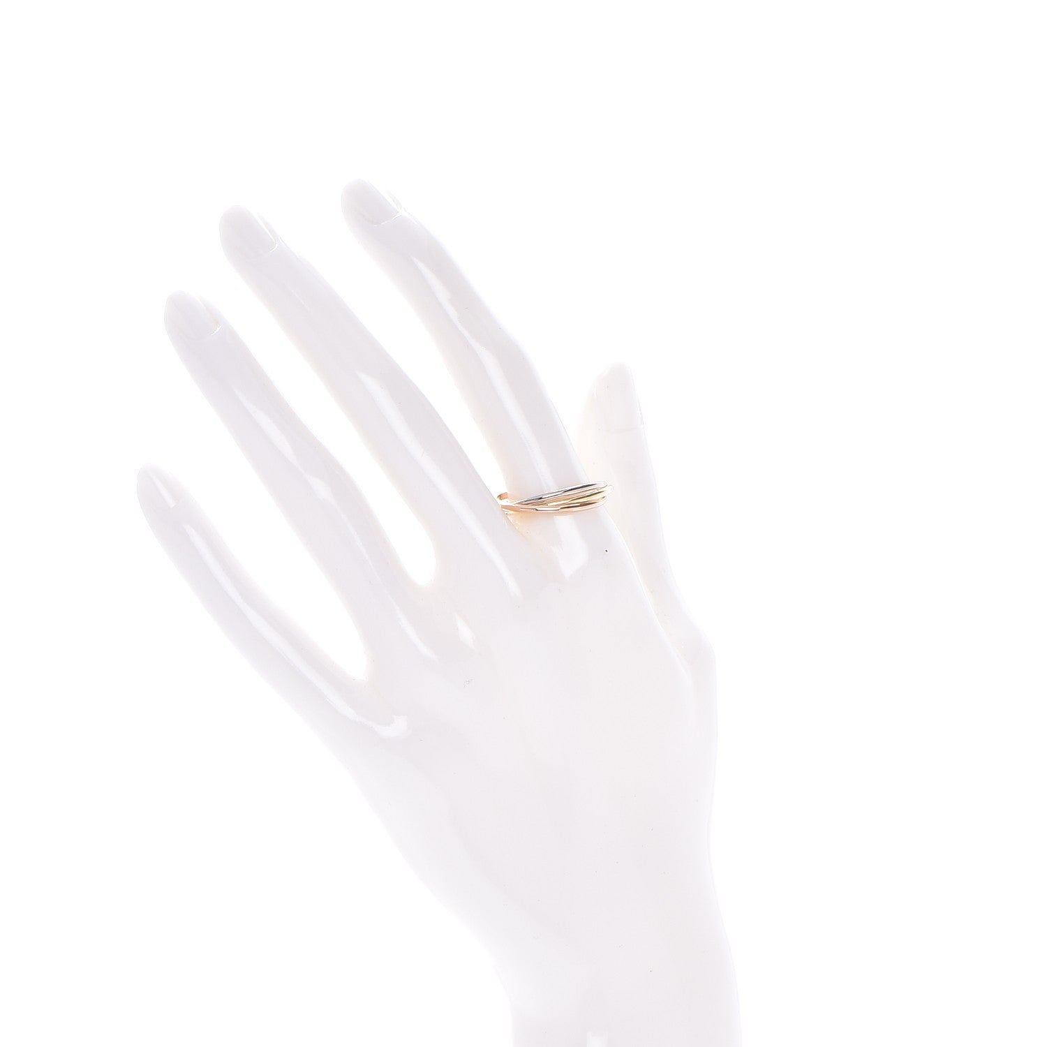 Cartier 18K Pink Yellow White Gold Extra Small Trinity Ring 57 8 2 of 6