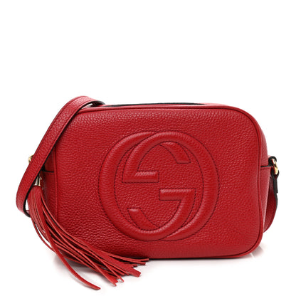 Gucci Pebbled Calfskin Small Soho Disco Bag Tabasco Red 2 of 11
