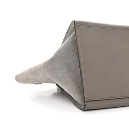 Celine Crocodile Embossed Nubuck Medium Trapeze Grey 9 of 14