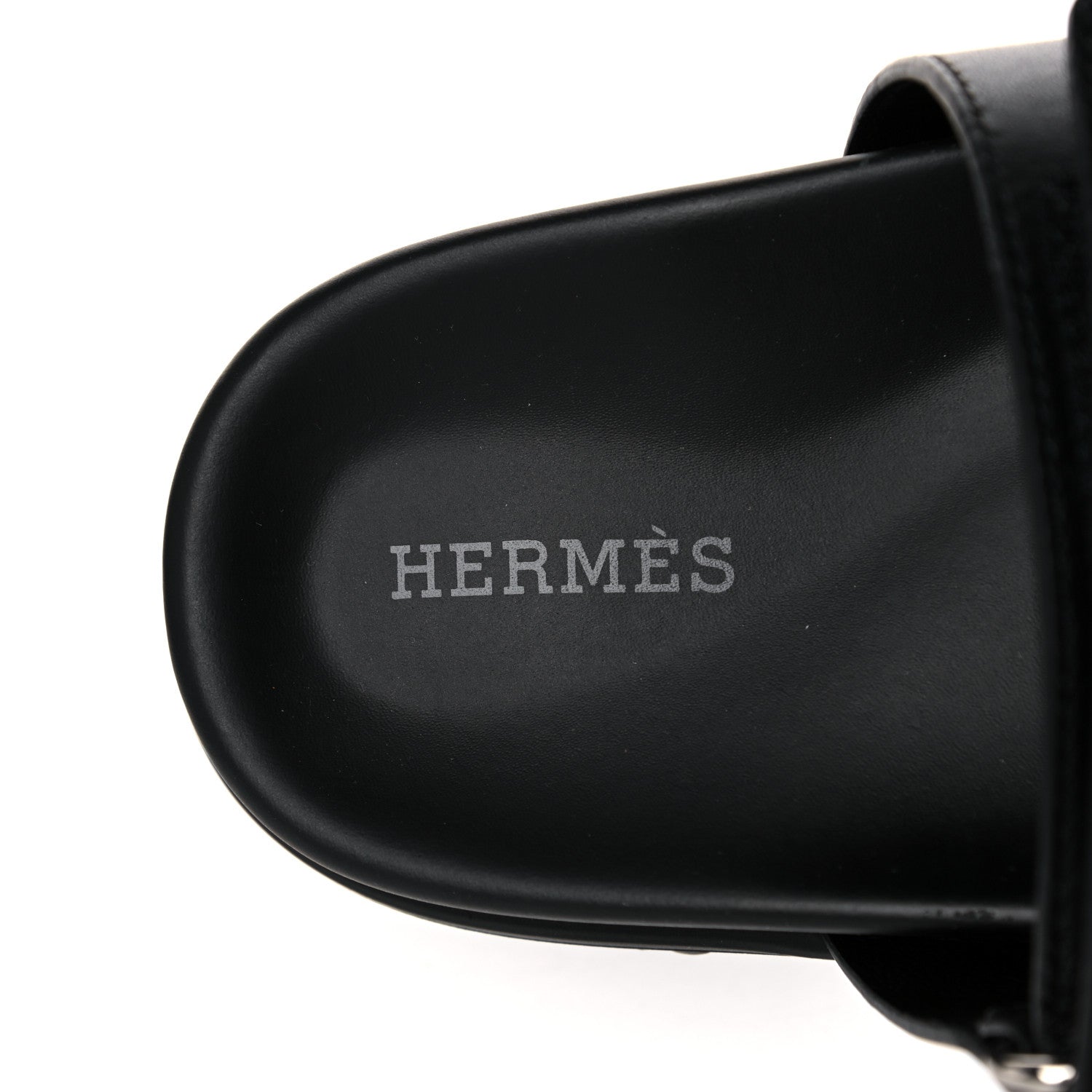 Hermes Calfskin Womens Chypre Sandals 35 Black 7 of 10