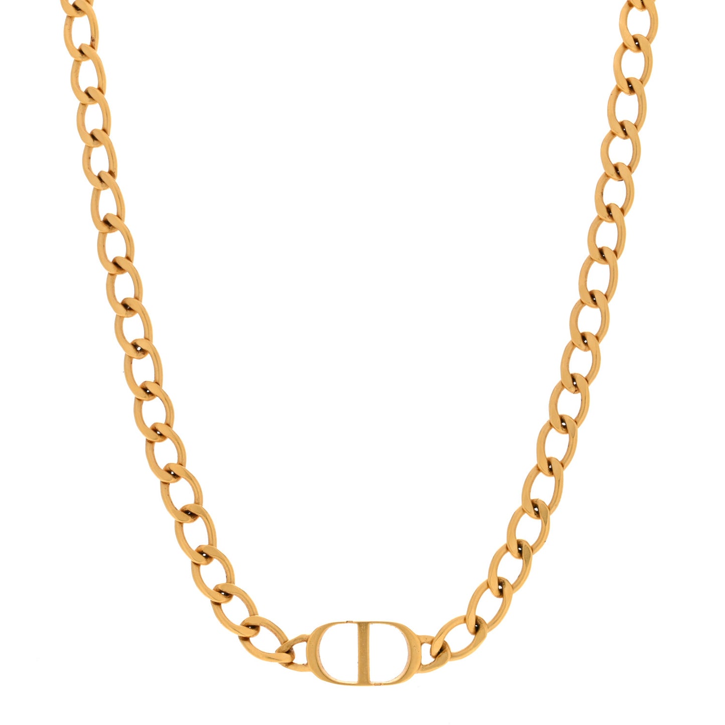Metal Petit CD Choker Necklace Gold