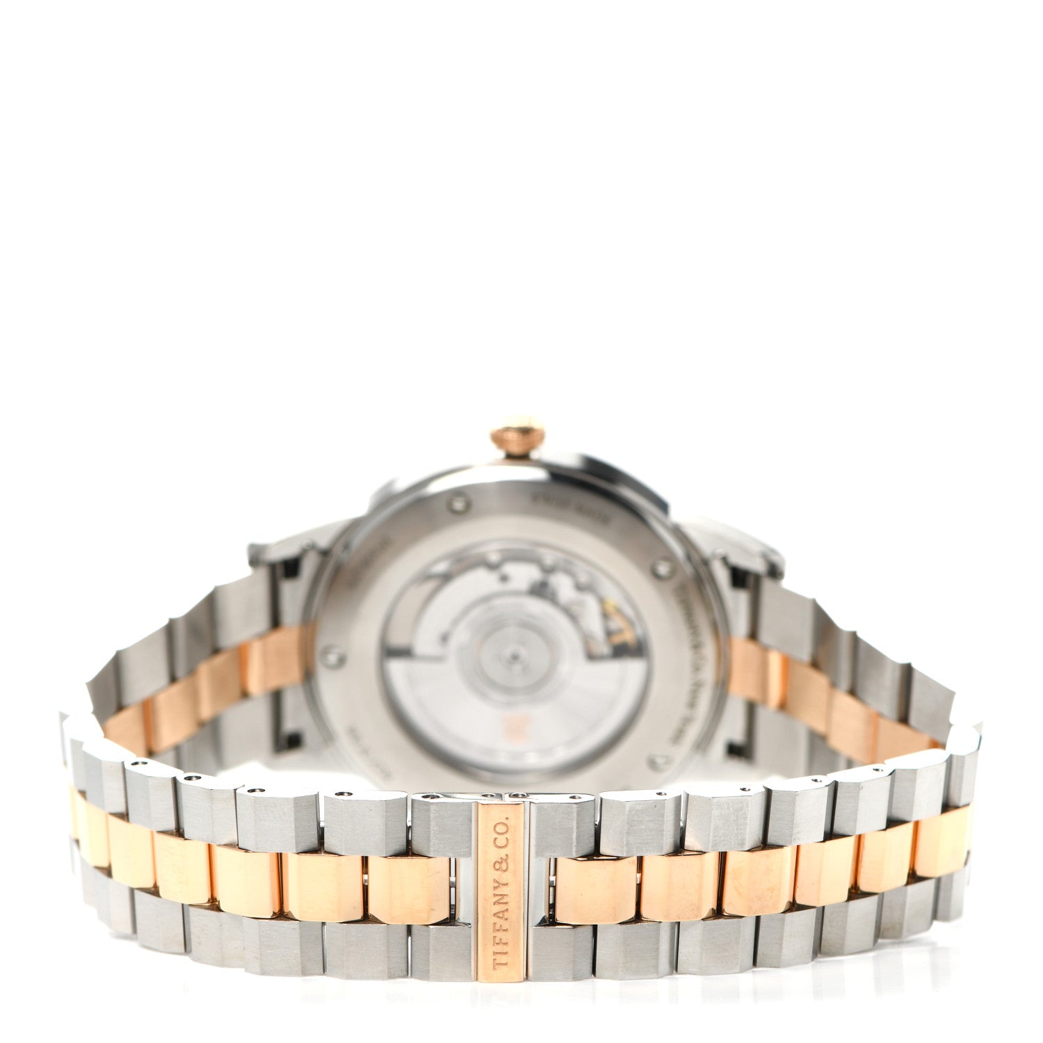 Tiffany Stainless Steel 18K Rose Gold 40mm CT60 3-Hand Automatic Watch 3 of 5