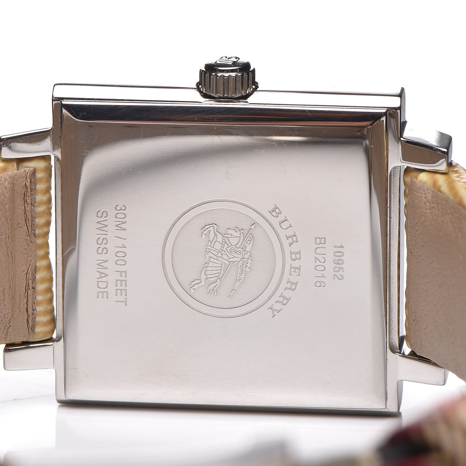 Burberry Stainless Steel Calfskin 24mm Nova Check Quartz Watch BU2016 5 of 7