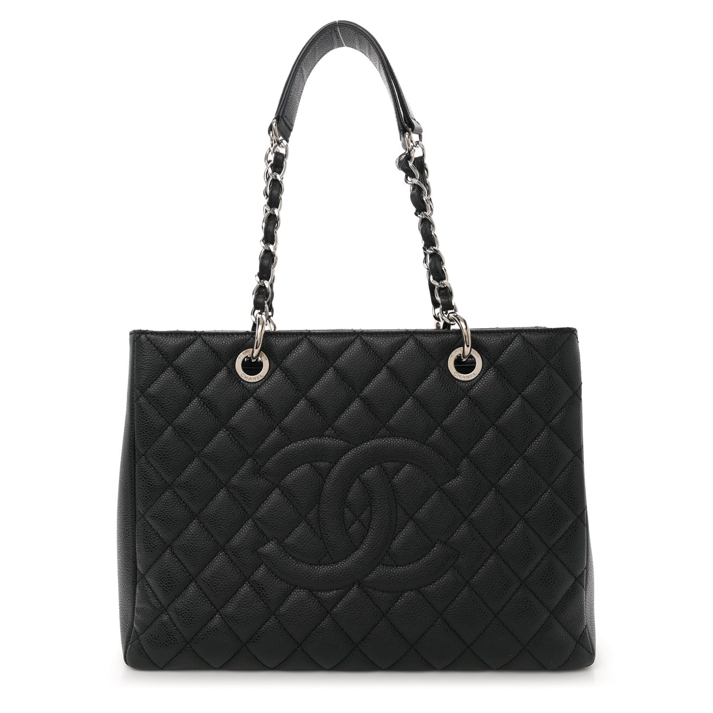 Caviar Quilted Grand Shopping Tote GST Black
