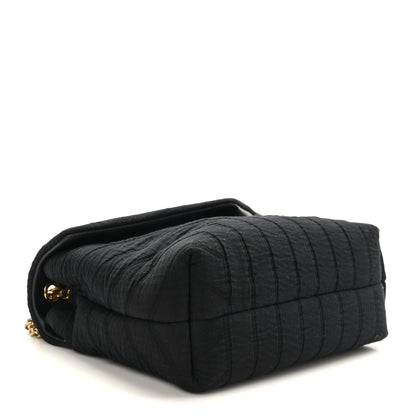 Saint Laurent Fabric Y Quilted Monogram Small Loulou Chain Satchel Black 4 of 10