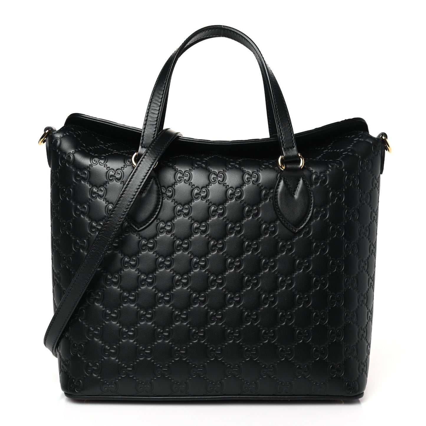Guccissima Linea A Foldover Tote Black