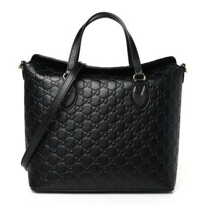 Gucci Guccissima Linea A Foldover Tote Black 1 of 9