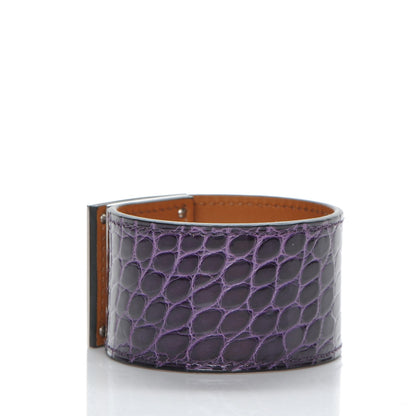 Hermes Shiny Alligator Kelly Dog Cuff Amethyst 3 of 6