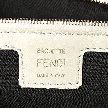 Fendi Nappa FF 1974 Embossed Baguette White 6 of 10