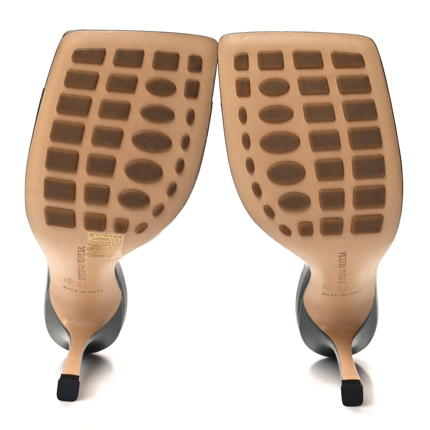 Lambskin Stretch Mule Sandals 38 Pine Green