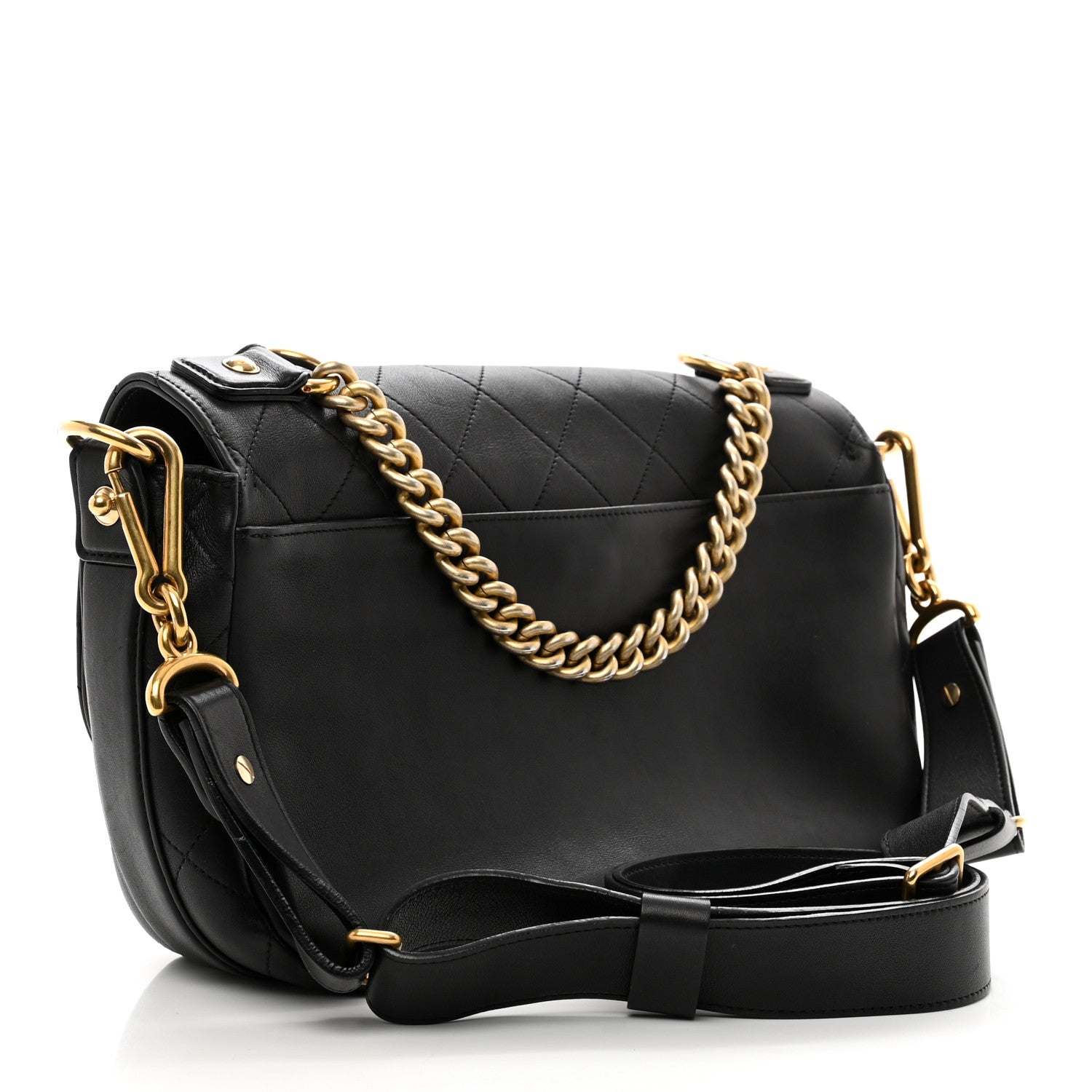 Chanel Calfskin Stitched Small Paris in Rome Messenger Black 3 of 11