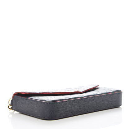 Louis Vuitton Empreinte Pochette Felicie Chain Wallet Marine Rouge 4 of 11