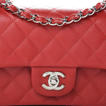 Chanel Caviar Quilted Mini Rectangular Flap Red 8 of 12