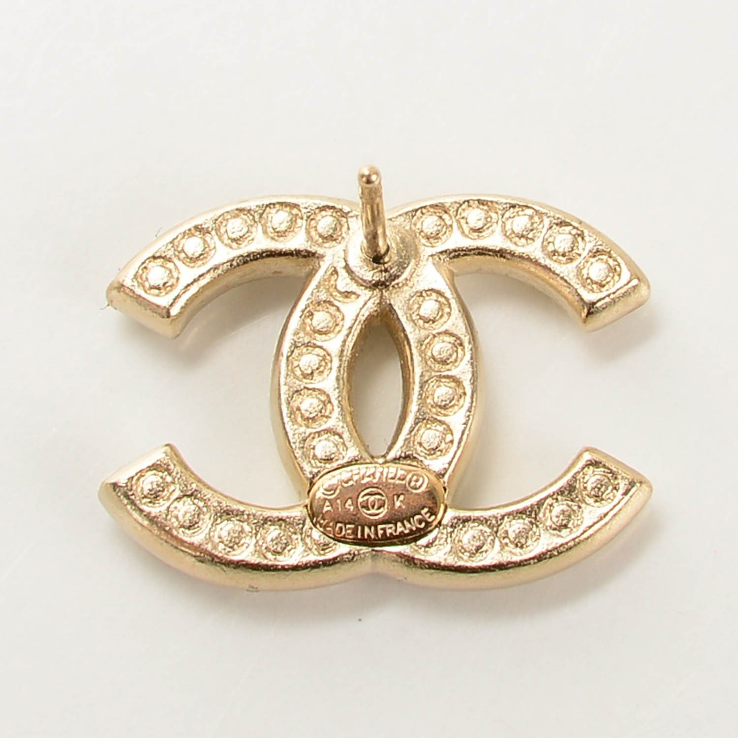 Chanel Crystal CC Earrings Gold 4 of 5