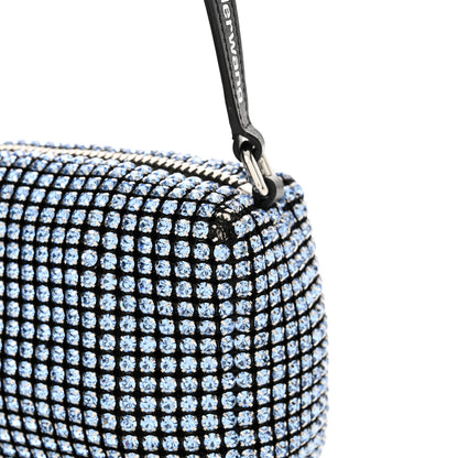 Alexander Wang Mesh Crystal Rhinestone Mini Heiress Pouch Navy 11 of 13