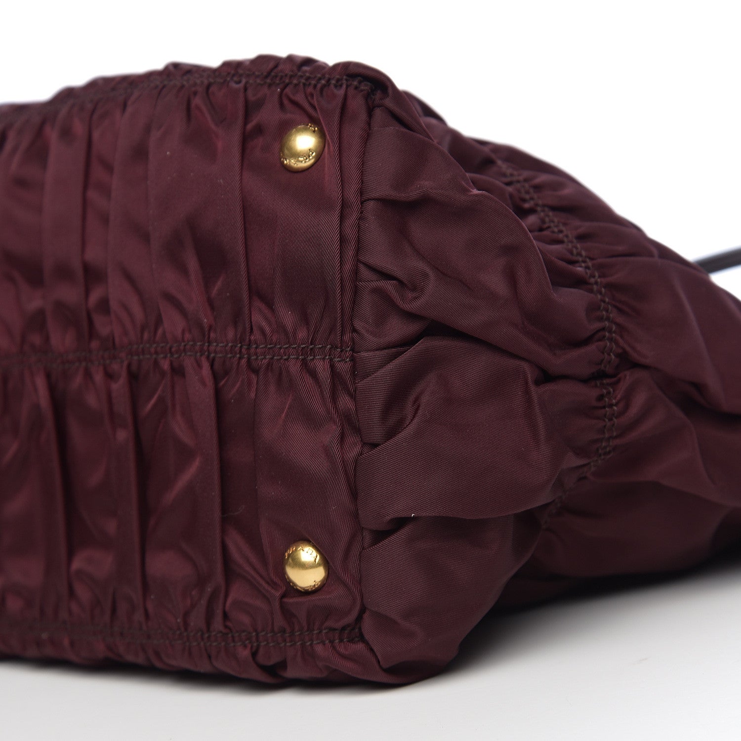 Prada Tessuto Nylon Dressy Gaufre Tote Bordeaux 8 of 8