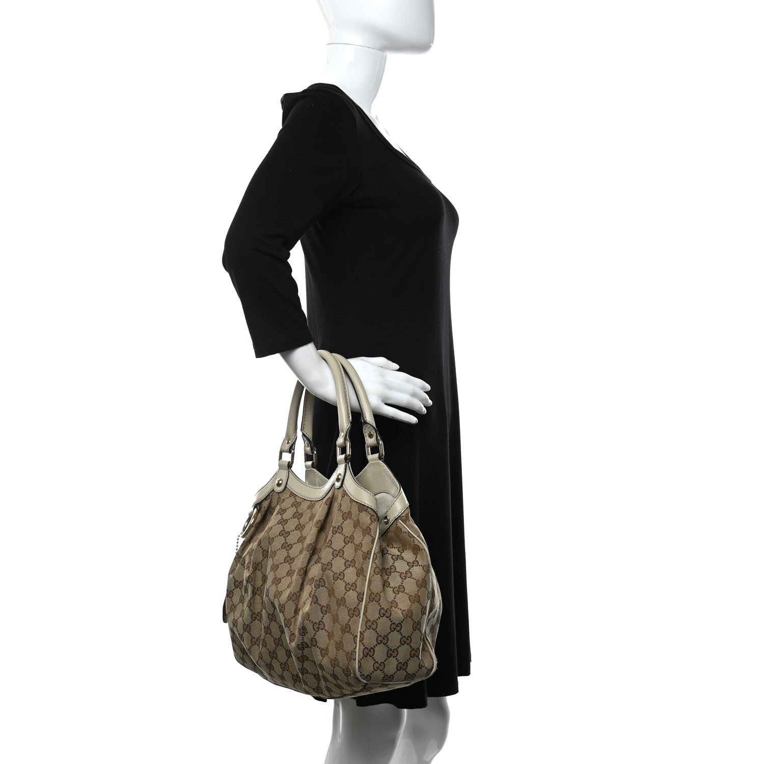 Gucci Monogram Medium Sukey Tote Off White 2 of 17