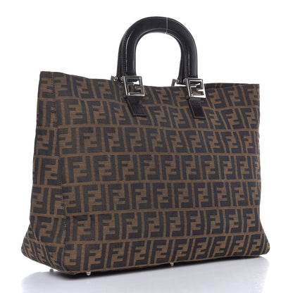 Fendi Zucca Holdall Tote Tobacco Black 3 of 6