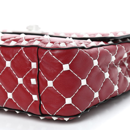 Valentino Garavani Lambskin Medium Free Rockstud Spike Shoulder Bag Rosso Valentino 7 of 8