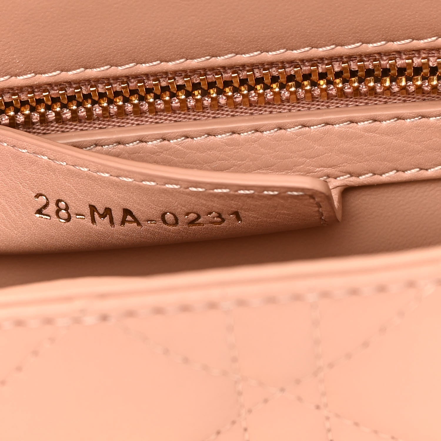 Christian Dior Grained Calfskin Cannage Small Caro Bag Rose De Vents 7 of 15
